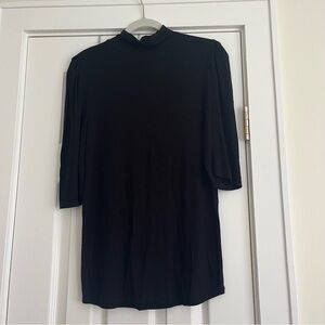 Black Mock Neck Top